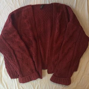 Dark Red Cardigan